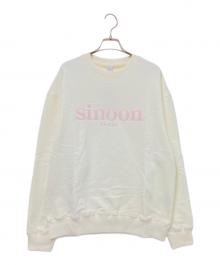 sinoon（シヌーン）の古着「ロゴスウェット」｜ベージュ