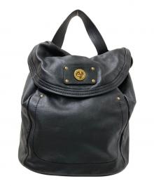 Marc by Marc Jacobs（マークバイマークジェイコブス）の古着「レザーリュック」｜ブラック