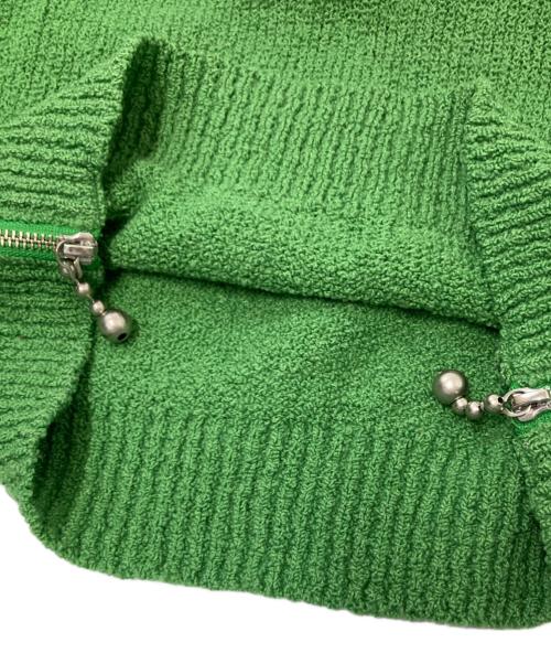 beautiful people（ビューティフルピープル）beautiful people (ビューティフルピープル) british wool side zipper pullover グリーン サイズ:140の古着・服飾アイテム