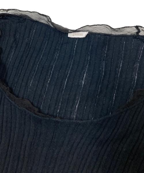 HERNO（ヘルノ）HERNO (ヘルノ) リブニット ブラック サイズ:46の古着・服飾アイテム