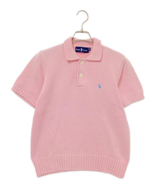 RALPH LAUREN（ラルフローレン）RALPH LAUREN (ラルフローレン) 半袖ニット ピンク サイズ:Lの古着・服飾アイテム