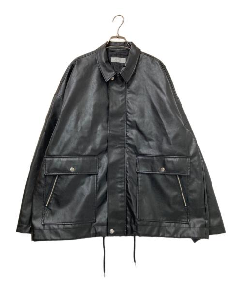 ADRER（アドラー）ADRER (アドラー) フェイクレザージャケット ブラック サイズ:Mの古着・服飾アイテム