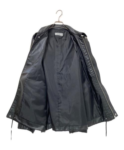 ADRER（アドラー）ADRER (アドラー) フェイクレザージャケット ブラック サイズ:Mの古着・服飾アイテム