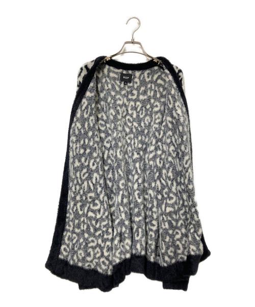 HUF（ハフ）HUF (ハフ) カーディガン ホワイト×ブラック サイズ:XLの古着・服飾アイテム