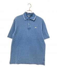 LACOSTE（ラコステ）の古着「配色リブニットインディゴポロシャツ」｜ブルー
