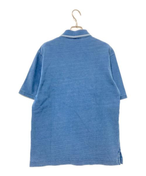 LACOSTE（ラコステ）LACOSTE (ラコステ) 配色リブニットインディゴポロシャツ ブルー サイズ:US:Sの古着・服飾アイテム