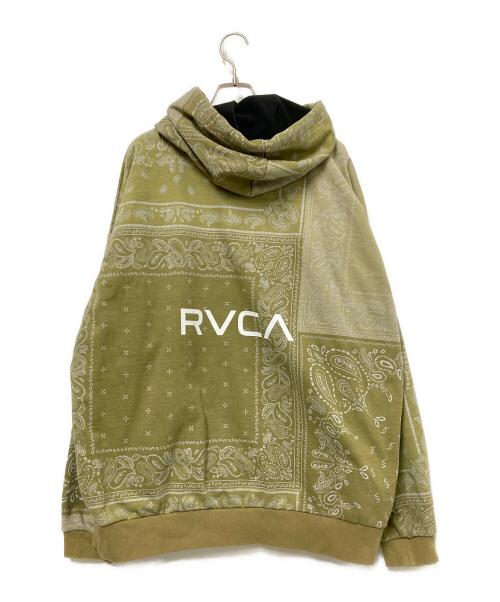 RVCA（ルーカ）RVCA (ルーカ) パッチワーク バンダナ P/Oパーカー ベージュ サイズ: Lの古着・服飾アイテム