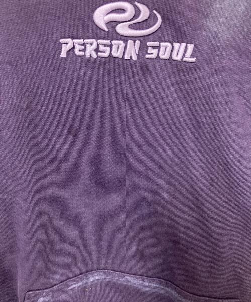 PERSONSOUL（パーソンソウル）PERSONSOUL (パーソンソウル) ダメージ加工プルオーバーパーカー パープル サイズ:Sの古着・服飾アイテム