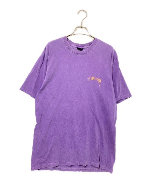 stussy（ステューシー）stussy (ステューシー) プリントTシャツ パープル サイズ:Mの古着・服飾アイテム