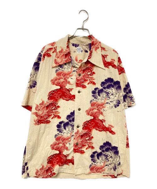 Sun Surf（サンサーフ）Sun Surf (サンサーフ) “唐獅子牡丹 KARAJISHI BOTAN” ベージュ サイズ:XLの古着・服飾アイテム