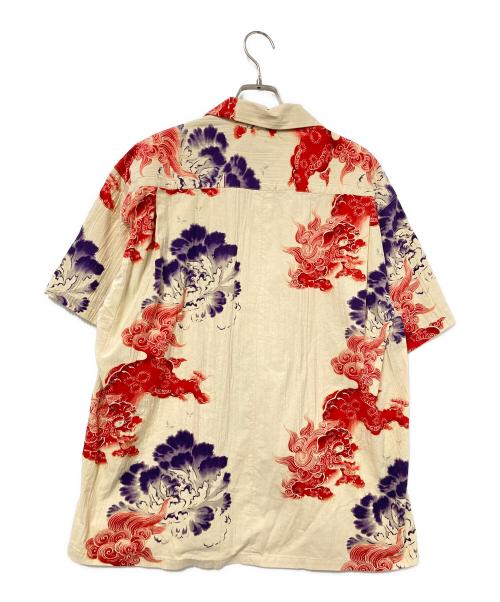 Sun Surf（サンサーフ）Sun Surf (サンサーフ) “唐獅子牡丹 KARAJISHI BOTAN” ベージュ サイズ:XLの古着・服飾アイテム