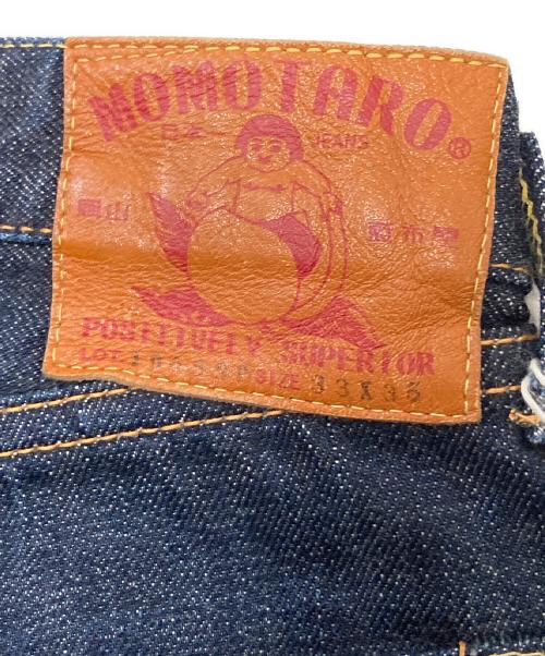 MOMOTARO JEANS（桃太郎ジーンズ）MOMOTARO JEANS (桃太郎ジーンズ) 出陣 ストライプ デザイン ボタンフライ デニム パンツ インディゴ サイズ:33×35の古着・服飾アイテム