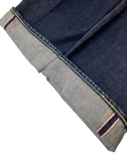 MOMOTARO JEANS（桃太郎ジーンズ）MOMOTARO JEANS (桃太郎ジーンズ) 出陣 ストライプ デザイン ボタンフライ デニム パンツ インディゴ サイズ:33×35の古着・服飾アイテム