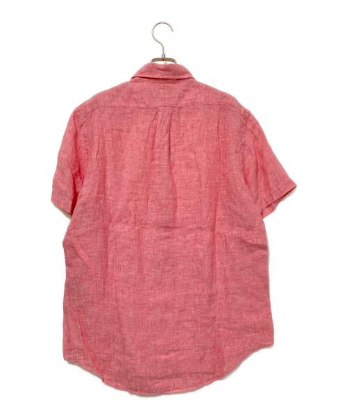 POLO RALPH LAUREN（ポロ・ラルフローレン）POLO RALPH LAUREN (ポロ・ラルフローレン) 半袖リネンBDシャツ ピンク サイズ:Mの古着・服飾アイテム