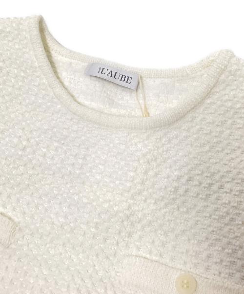 L’AUBE BLANC（ローブブラン）L’AUBE BLANC (ローブブラン) 長袖ワンピース ホワイト サイズ:FREE 未使用品の古着・服飾アイテム
