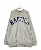 NAUTICAノーティカ）の古着「Arch Logo Crewneck Sweatshirt」｜グレー