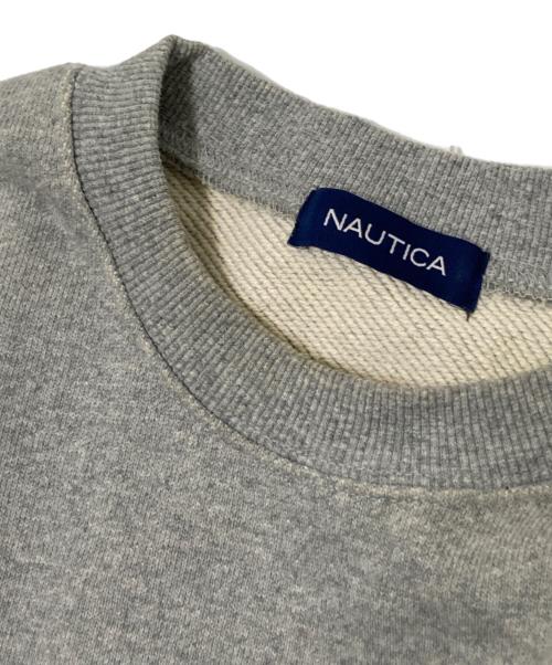 NAUTICA（ノーティカ）NAUTICA (ノーティカ) Arch Logo Crewneck Sweatshirt グレー サイズ: Lの古着・服飾アイテム