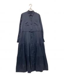 L'Or（ロル）の古着「Waist tuck Shirt Dress」｜ブラック