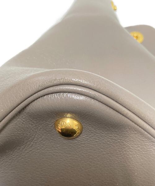 PRADA（プラダ）PRADA (プラダ) BORSA A MANO カーフレザートートバッグ グレージュ サイズ:下記参照の古着・服飾アイテム