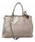 PRADA (プラダ) BORSA A MANO カーフレザートートバッグ グレージュ サイズ:下記参照：70000円