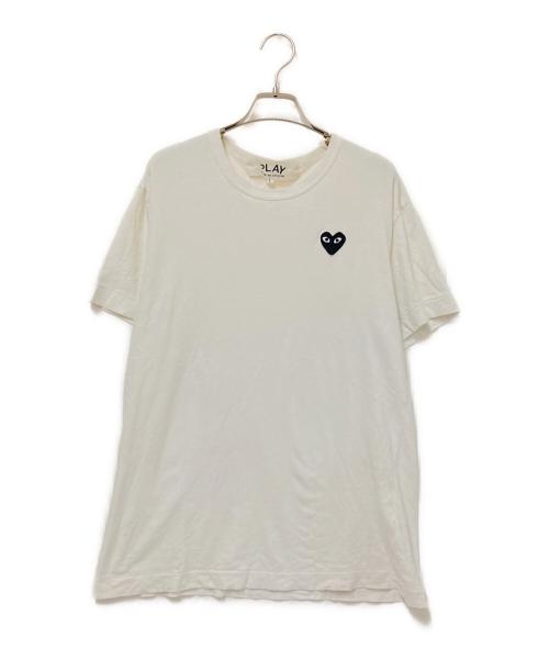 PLAY COMME des GARCONS（プレイコムデギャルソン）PLAY COMME des GARCONS (プレイコムデギャルソン) ハートワッペンＴシャツ ホワイト サイズ:Lの古着・服飾アイテム