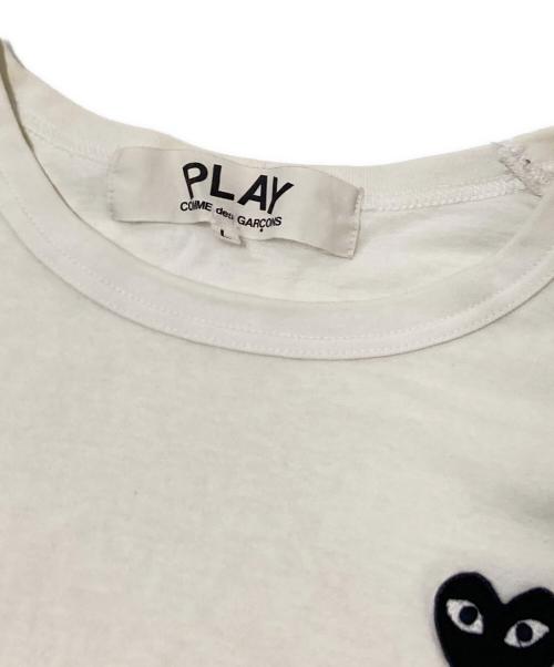 PLAY COMME des GARCONS（プレイコムデギャルソン）PLAY COMME des GARCONS (プレイコムデギャルソン) ハートワッペンＴシャツ ホワイト サイズ:Lの古着・服飾アイテム