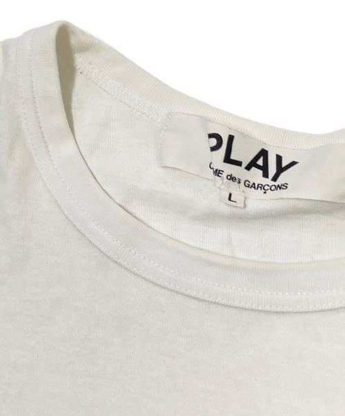 PLAY COMME des GARCONS（プレイコムデギャルソン）PLAY COMME des GARCONS (プレイコムデギャルソン) ハートワッペンＴシャツ ホワイト サイズ:Lの古着・服飾アイテム