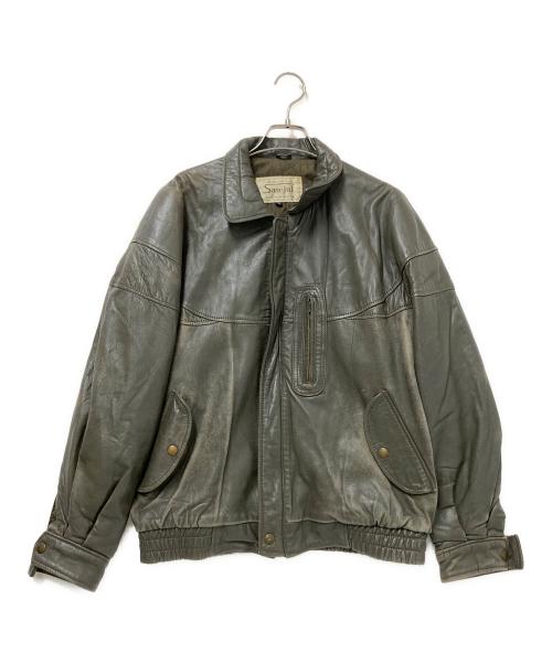 sanjui（サンジュウイ）sanjui (サンジュウイ) レザージャケット グレー サイズ:Mの古着・服飾アイテム