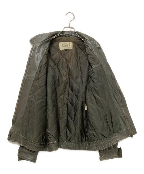 sanjui（サンジュウイ）sanjui (サンジュウイ) レザージャケット グレー サイズ:Mの古着・服飾アイテム