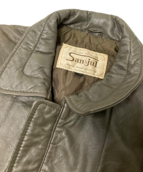 sanjui（サンジュウイ）sanjui (サンジュウイ) レザージャケット グレー サイズ:Mの古着・服飾アイテム