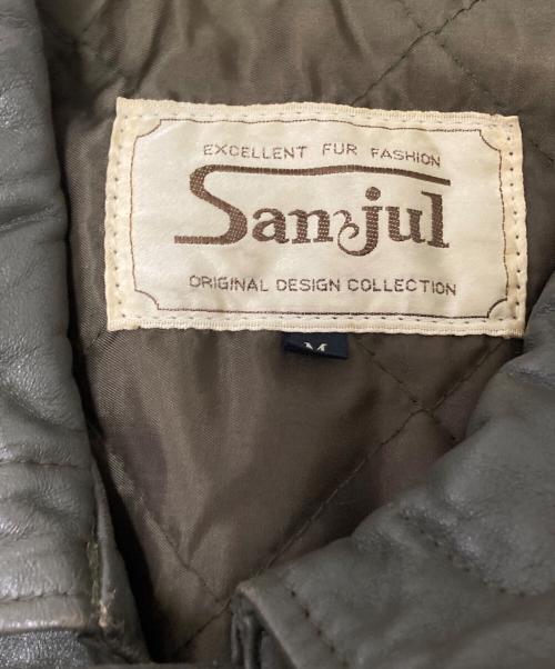 sanjui（サンジュウイ）sanjui (サンジュウイ) レザージャケット グレー サイズ:Mの古着・服飾アイテム