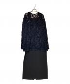 Ameriアメリ）の古着「UND VELOUR LACE LAYEREDDRE」｜ブラック