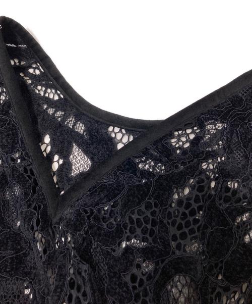 Ameri（アメリ）Ameri (アメリ) UND VELOUR LACE LAYEREDDRE ブラック サイズ:Mの古着・服飾アイテム