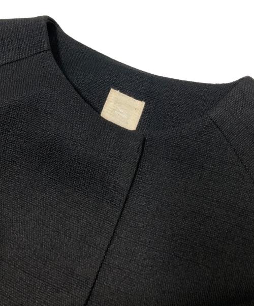 THREE SQUARE（スリースクエア）THREE SQUARE (スリースクエア) ペプラムジャケット ブラック サイズ:Fの古着・服飾アイテム