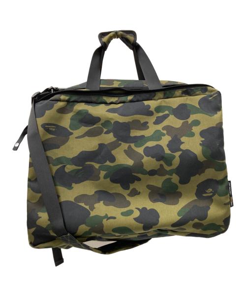 A BATHING APE（アベイシングエイプ）A BATHING APE (アベイシングエイプ) 1ST CAMO 3WAY BAG グリーン×ブラックの古着・服飾アイテム