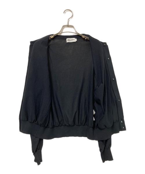 Gymphlex（ジムフレックス）Gymphlex (ジムフレックス) クルーネックニットカーディガン ブラック サイズ:12の古着・服飾アイテム
