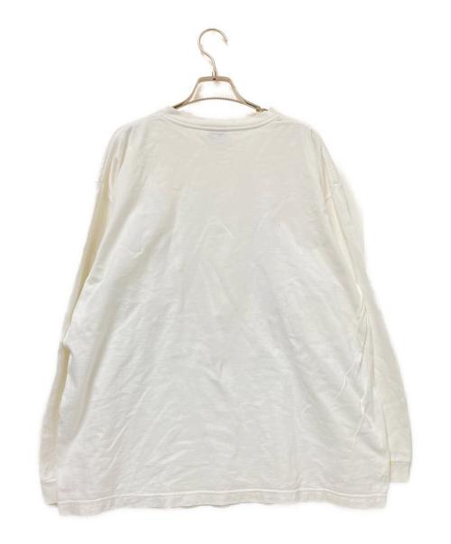 stussy（ステューシー）stussy (ステューシー) ライオンプリントロングスリーブTシャツ ホワイト サイズ:Lの古着・服飾アイテム