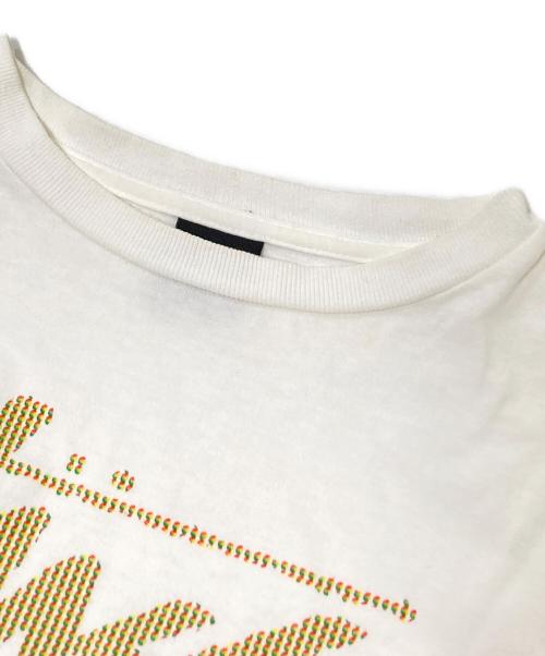 stussy（ステューシー）stussy (ステューシー) ライオンプリントロングスリーブTシャツ ホワイト サイズ:Lの古着・服飾アイテム