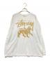 stussy（ステューシー）の古着「ライオンプリントロングスリーブTシャツ」｜ホワイト