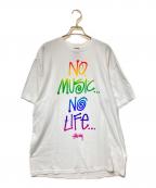 stussy×TOWER RECORDSステューシー×タワーレコード）の古着「コラボTシャツ」｜ホワイト
