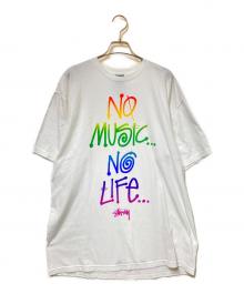 stussy×TOWER RECORDS（ステューシー×タワーレコード）の古着「コラボTシャツ」｜ホワイト