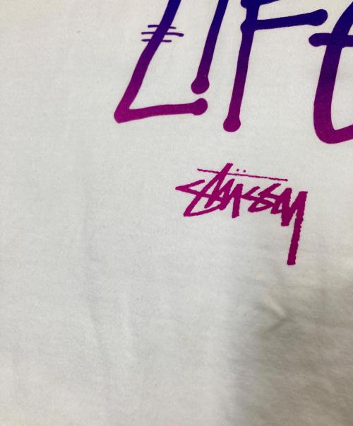 stussy（ステューシー）stussy (ステューシー) TOWER RECORDS (タワーレコード) コラボTシャツ ホワイト サイズ:Lの古着・服飾アイテム