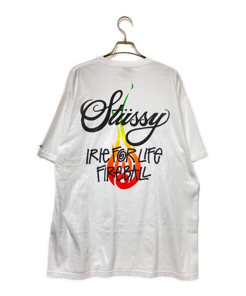 stussy（ステューシー）stussy (ステューシー) プリントTシャツ ホワイト サイズ:Lの古着・服飾アイテム