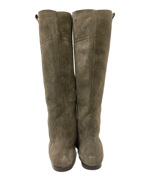 BOEMOS（ボエモス）BOEMOS (ボエモス) スウェードロングブーツ ベージュ サイズ:38の古着・服飾アイテム
