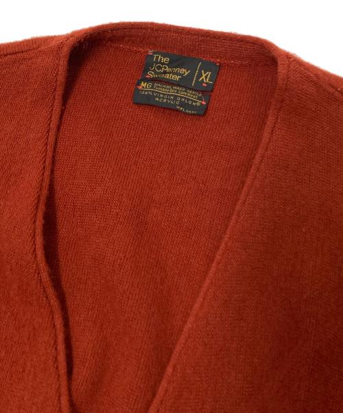 JC PENNEY（ジェーシーペニー）JC PENNEY (ジェーシーペニー) 70‘Ｓアクリルカーディガン オレンジ サイズ:XLの古着・服飾アイテム