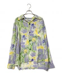Sun Surf（サンサーフ）の古着「RAYON L/S "SNOWY HERON"」｜パープル×グリーン