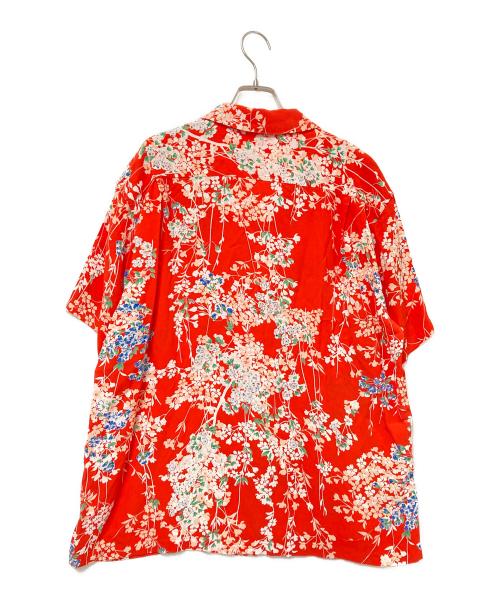 Sun Surf（サンサーフ）Sun Surf (サンサーフ) RAYON HAWAIIAN SHIRT “CHERRY BLOSSOMS” レッド×ホワイト サイズ:Lの古着・服飾アイテム