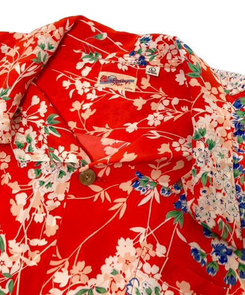 Sun Surf（サンサーフ）Sun Surf (サンサーフ) RAYON HAWAIIAN SHIRT “CHERRY BLOSSOMS” レッド×ホワイト サイズ:Lの古着・服飾アイテム