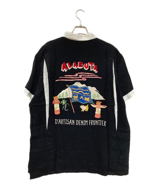 STUDIO D'ARTISAN（ステュディオダルチザン）STUDIO D'ARTISAN (ステュディオダルチザン) 刺繍ボーリングシャツ ブラック サイズ:42の古着・服飾アイテム