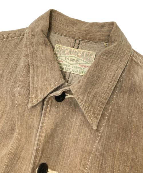 SUGAR CANE（シュガーケーン）SUGAR CANE (シュガーケーン) 砂糖黍デニムカバーオール ブラウン サイズ:Lの古着・服飾アイテム